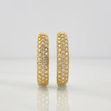 Hoop Earrings Dali 6.65g / 3/4 in Two-Tone Yellow White 18K Gold