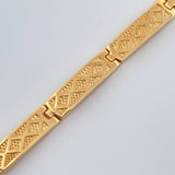 Reticulated Flower Hearts Bracelet 11.3gr / 7 1/4 in / 4mm Yellow Gold 18K %