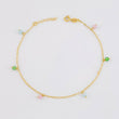 Pulso Modulable Aro Seguido Chispas Arcoiris 1.45g / 8 in - 7 1/4 in / 1.3mm Oro Amarillo 18K