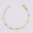 Pulso Modulable Aro Seguido Chispas Arcoiris 0.95g / 5 1/2 in - 5 in / 1.3mm Oro Amarillo 18K