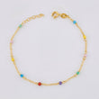 Pulso Modulable Aro Seguido Chispas Arcoiris 1.1g / 6 1/4 in - 5 3/4 in / 1.2mm Oro Amarillo 18K