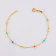 Bracelet Adjustable Classic Link Rainbow Sparkles 1g / 5 3/4 in - 5 in / 1.2mm 18K Yellow Gold