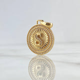 Dije Medalla Letra S 4.5gr / 1 1/4 in / Oro Amarillo 18K
