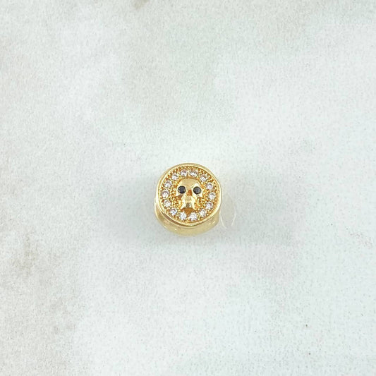 Herraje Calavera Tambor 1.7gr / 9mm Circones Blancos Negros Oro Amarillo 18K *