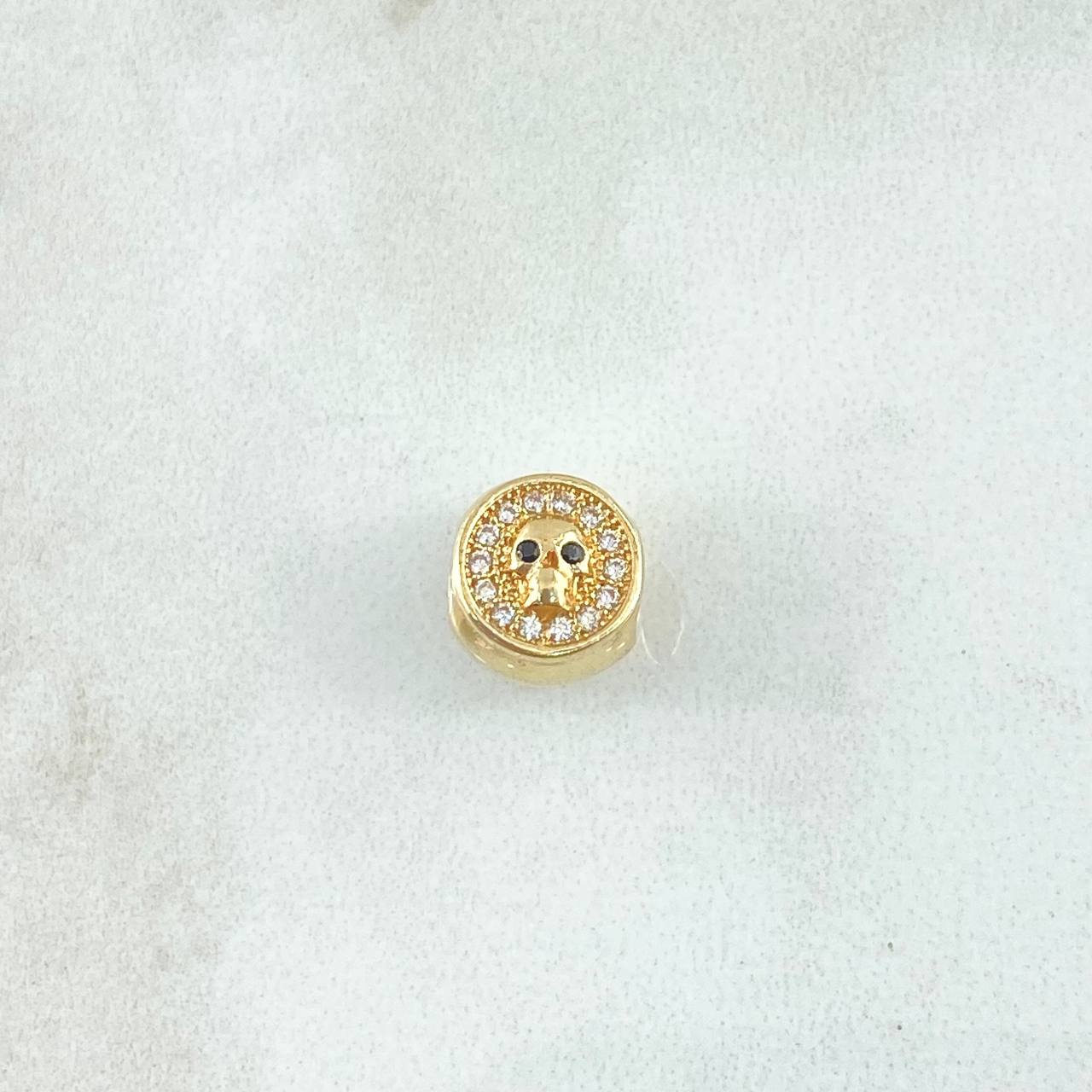 Herraje Calavera Tambor 2gr / 9mm Circones Blancos Negros Oro Amarillo 18K *