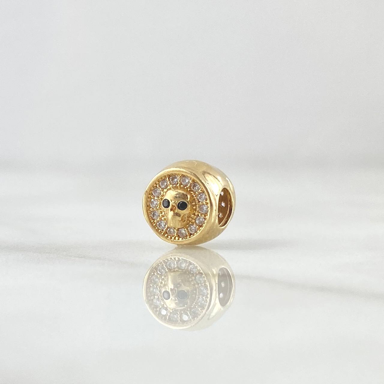 Herraje Calavera Tambor 1.7gr / 9mm Circones Blancos Negros Oro Amarillo 18K *