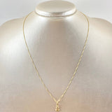 Set Venetian Chain 1gr / 17.7in / 0.6mm + Pendant Anchor 0.25gr / 0.6in / 1.25gr 18K Gold (Offer) ©