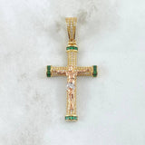 Dije Cristo Latino Abultado 7.8 g / 2 in Tres Oros 18K