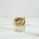 Charm Pantera 3gr / 1.3cm / White Black Orange Zircons 18K Yellow Gold *