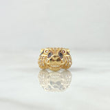 Charm Pantera 3gr / 1.3cm / White Black Orange Zircons 18K Yellow Gold *