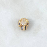 Charm Pantera 3gr / 1.3cm / White Black Orange Zircons 18K Yellow Gold *