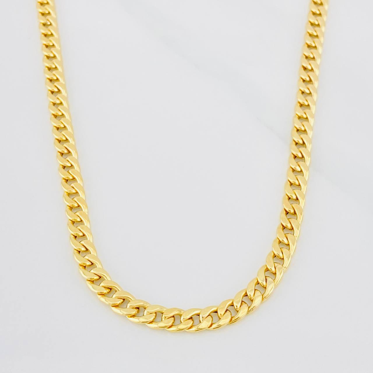 Cadena Cubana 4.15g / 20 in / 4.38mm Oro Amarillo 18K