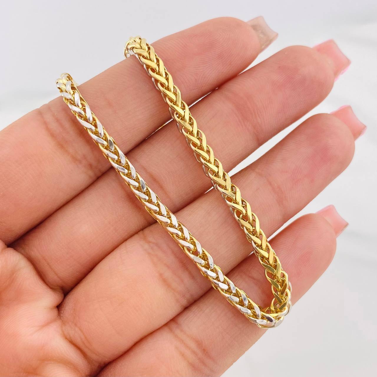 Cadena Franco 19.05g / 26 in / 3.59mm Dos Oros Amarillo Blanco 18K