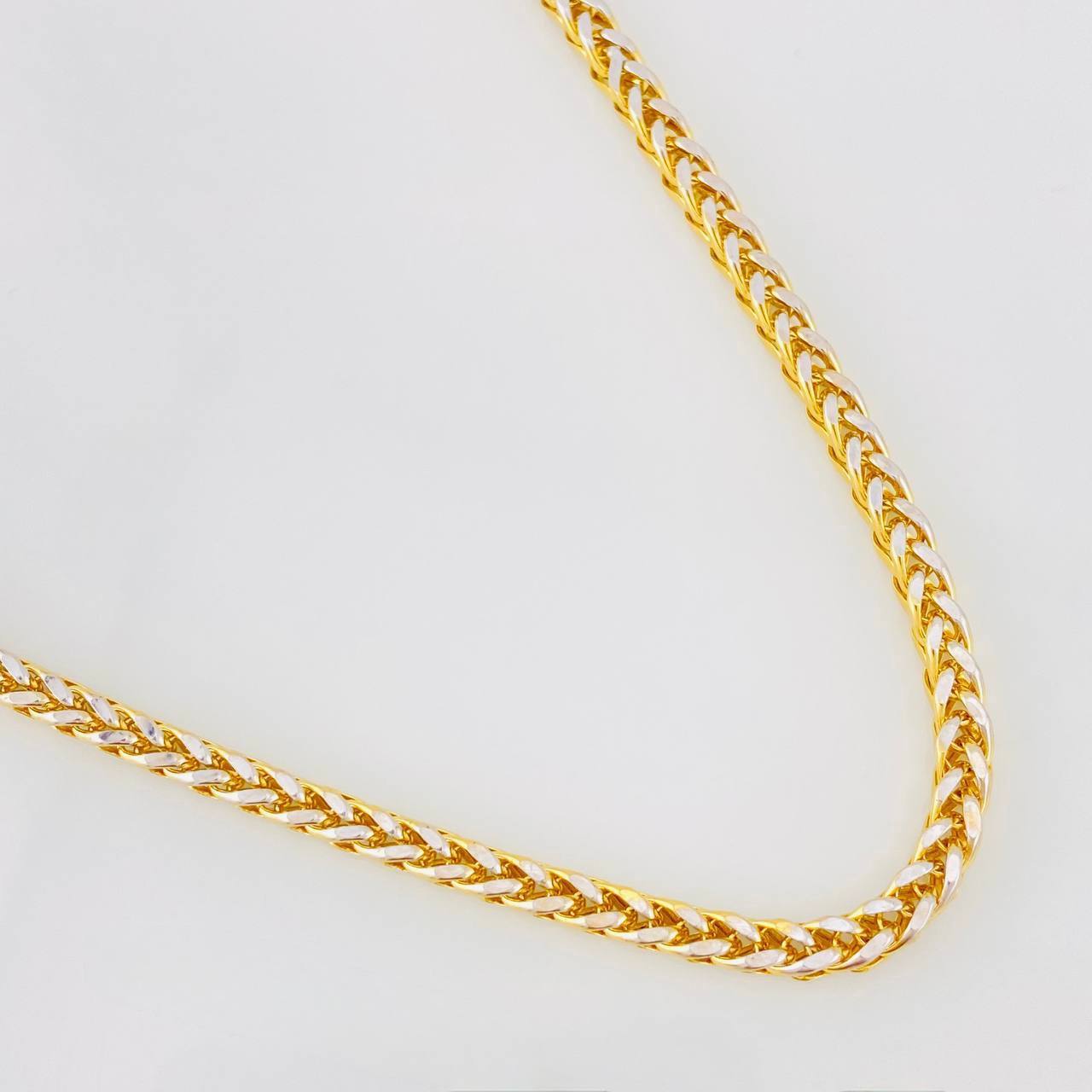 Cadena Franco 19.05g / 26 in / 3.59mm Dos Oros Amarillo Blanco 18K