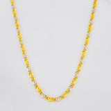 Flat Mariner Chain 4.2g / 24 in / 2.43mm Two-Tone Yellow White 18K Gold