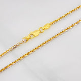 Cadena Franco 5.05g / 24 in / 1.74mm Dos Oros Amarillo Blanco 18K