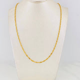 Cadena Singapur 5.55g / 24 in / 2.24mm Oro Amarillo 18K