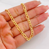 Cadena Figaro 10.8g / 24 in / 4.6mm Oro Amarillo 18K