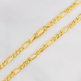 Cadena Figaro 10.8g / 24 in / 4.6mm Oro Amarillo 18K