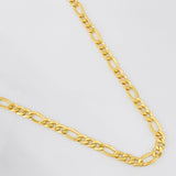 Cadena Figaro 9.15g / 24 in / 4.35mm Oro Amarillo 18K