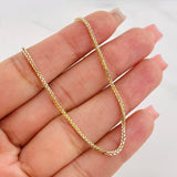 Cadena Franco 2.15g / 24 in / 1.6mm Dos Oros Amarillo Blanco 18K