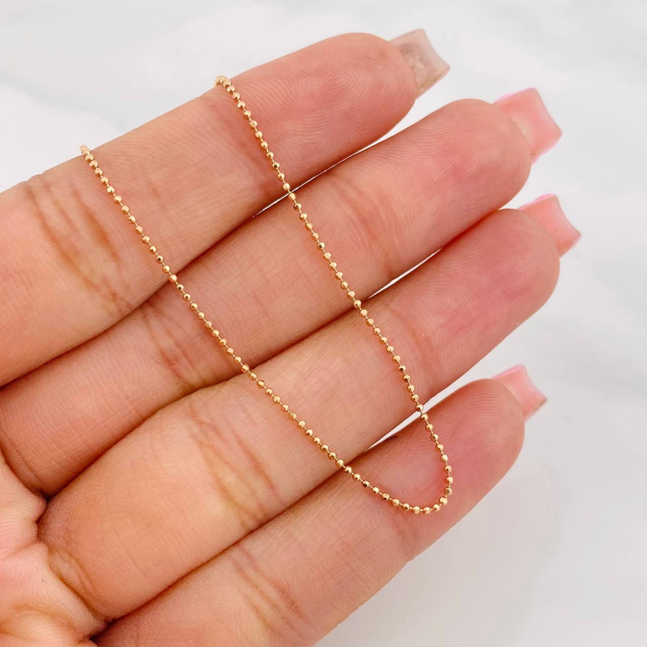 Cadena Militar 1.85g / 18 in / 1mm Oro Rosa 18K