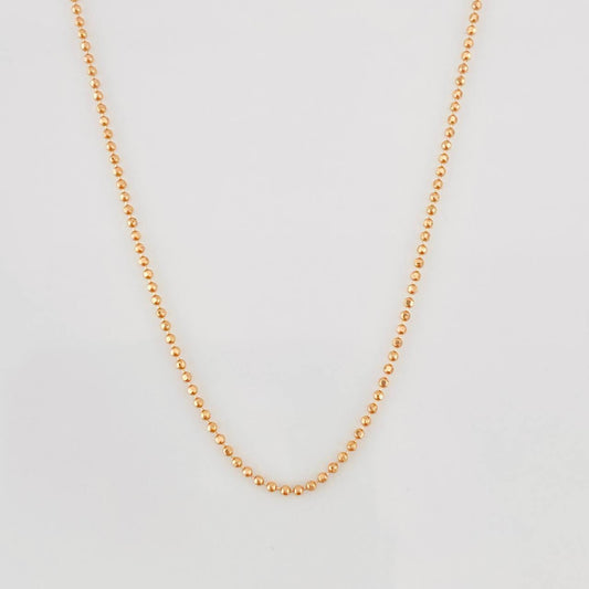 Military Chain 1.85g / 18 in / 1mm 18K Rose Gold