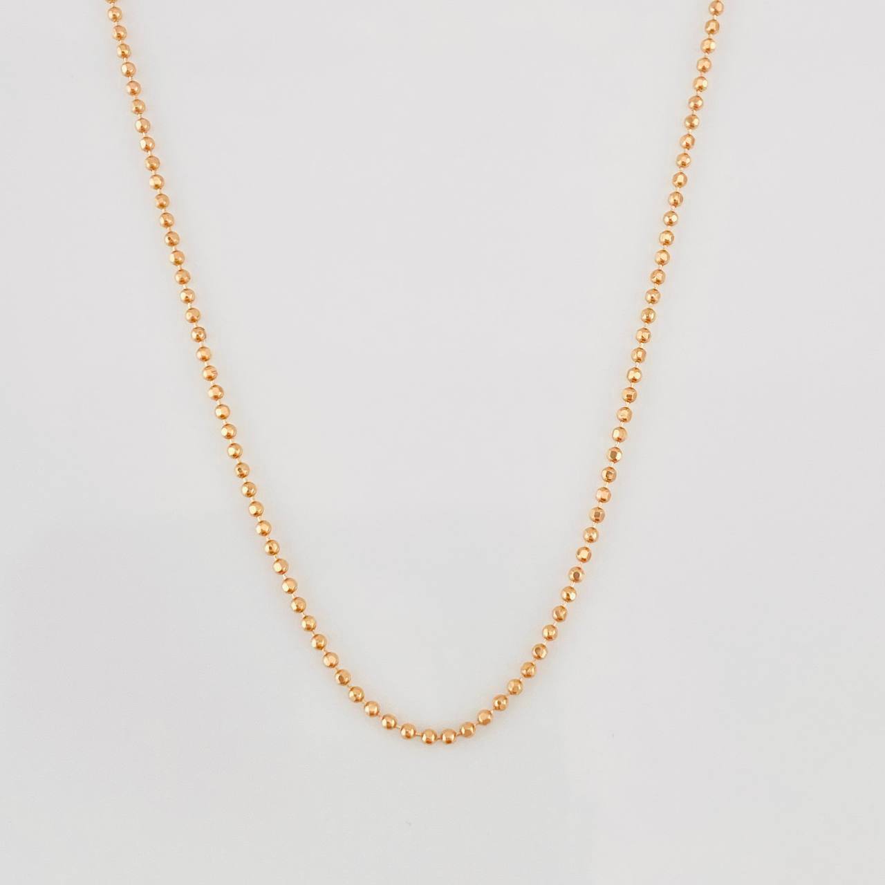 Cadena Militar 2.4g / 24 in / 1mm Oro Rosa 18K