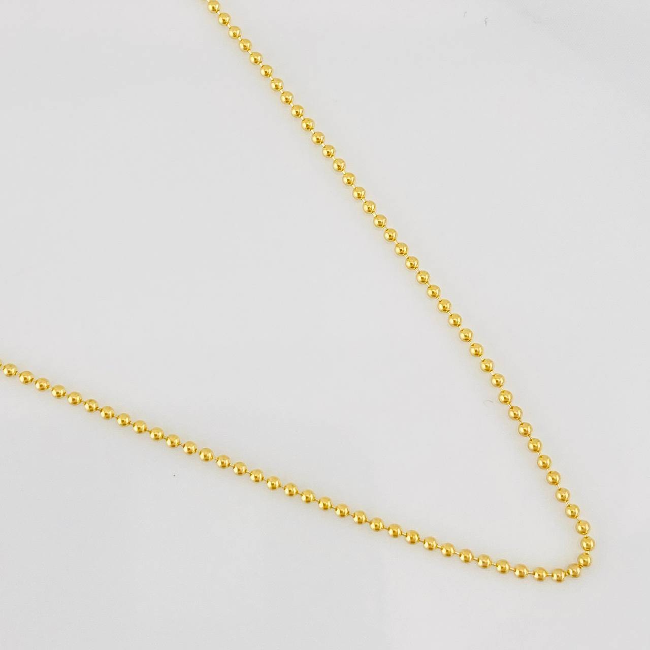 Cadena Militar 2.6g / 24 in / 1mm Oro Amarillo 18K