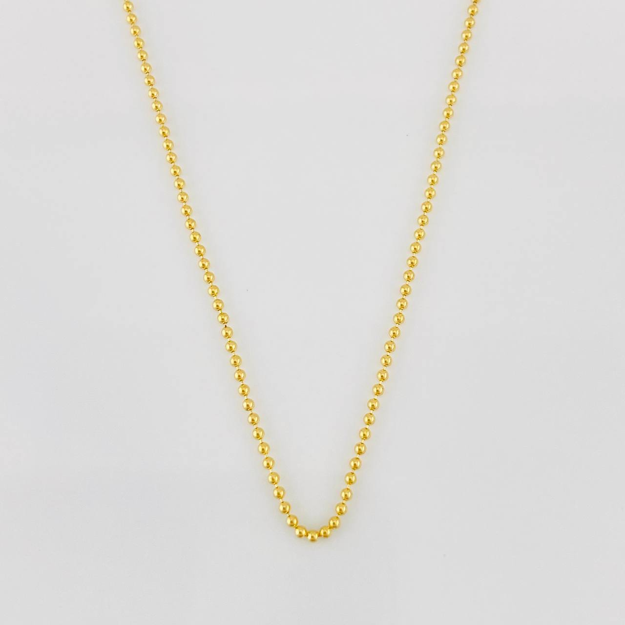 Cadena Militar 2.6g / 24 in / 1mm Oro Amarillo 18K