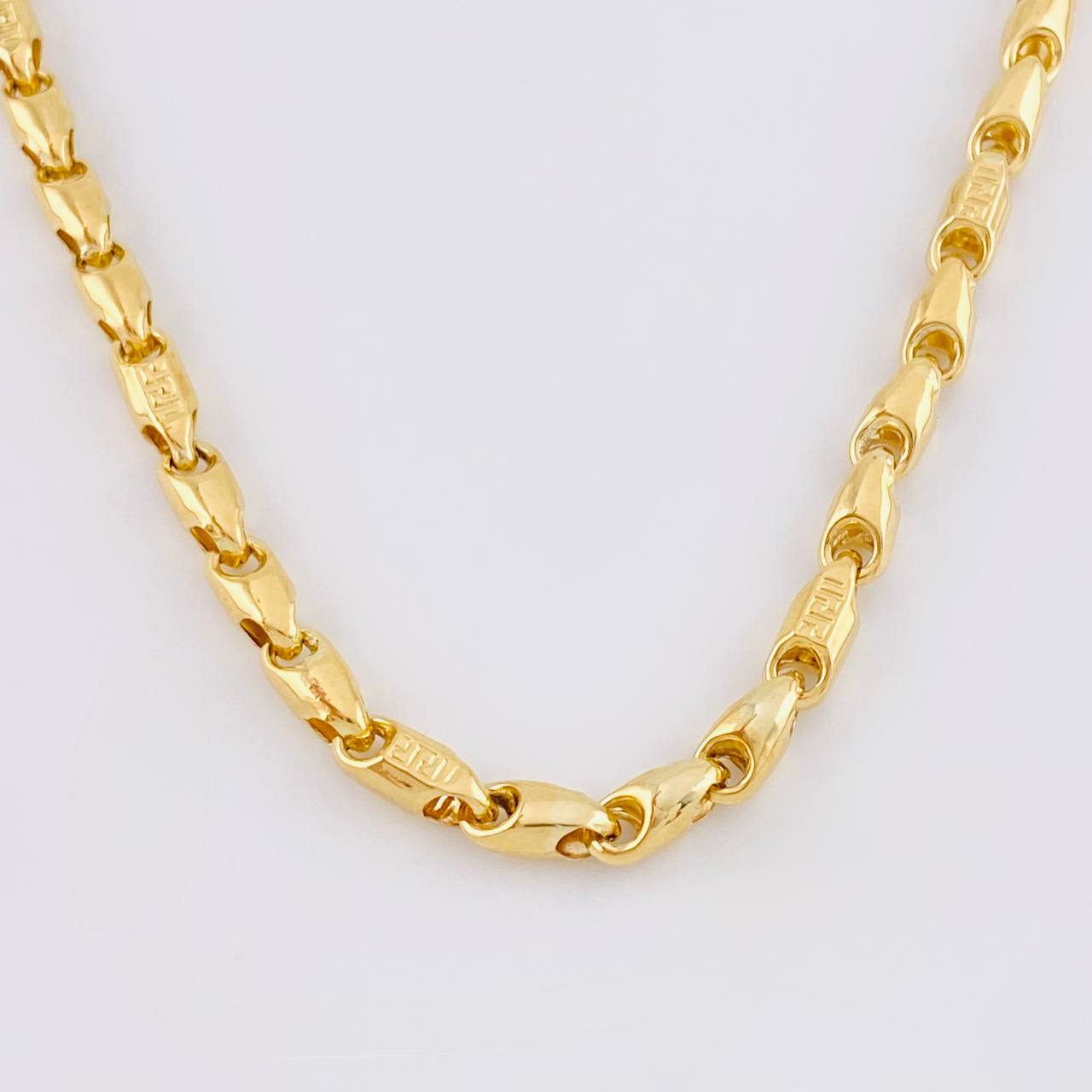 Cadena Rustica Intercalada Tribal 14.2g / 20 in / 4.1mm Oro Amarillo 18K