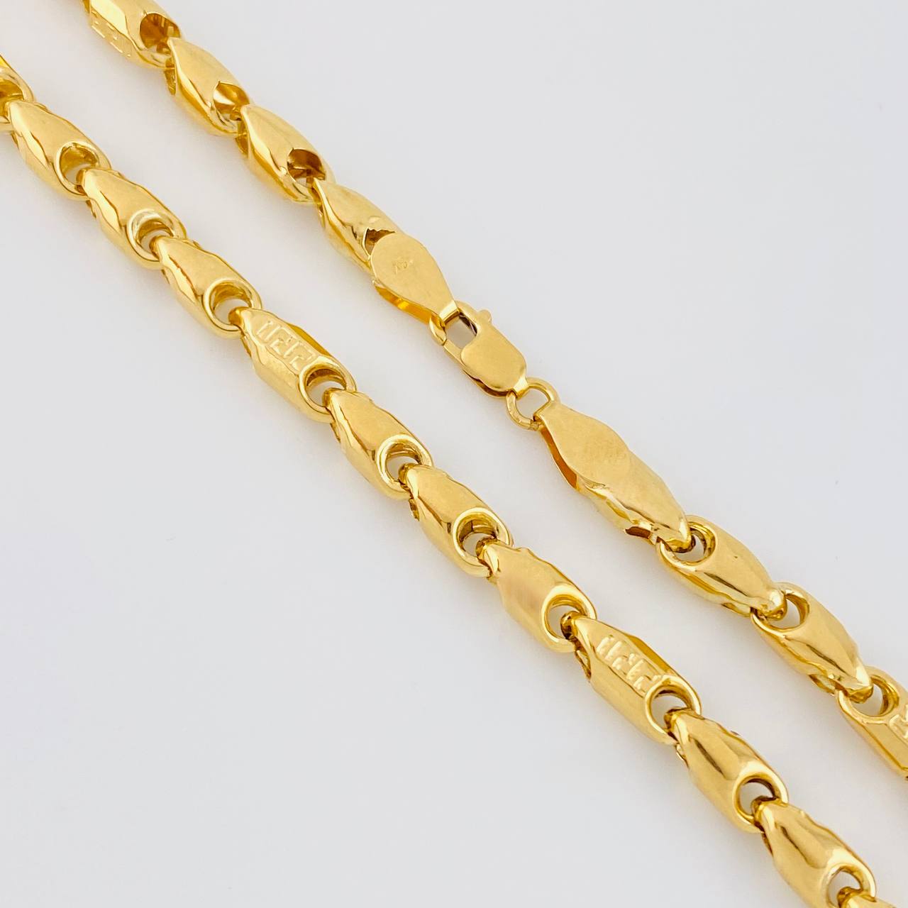 Cadena Rustica Intercalada Tribal 14.2g / 20 in / 4.1mm Oro Amarillo 18K