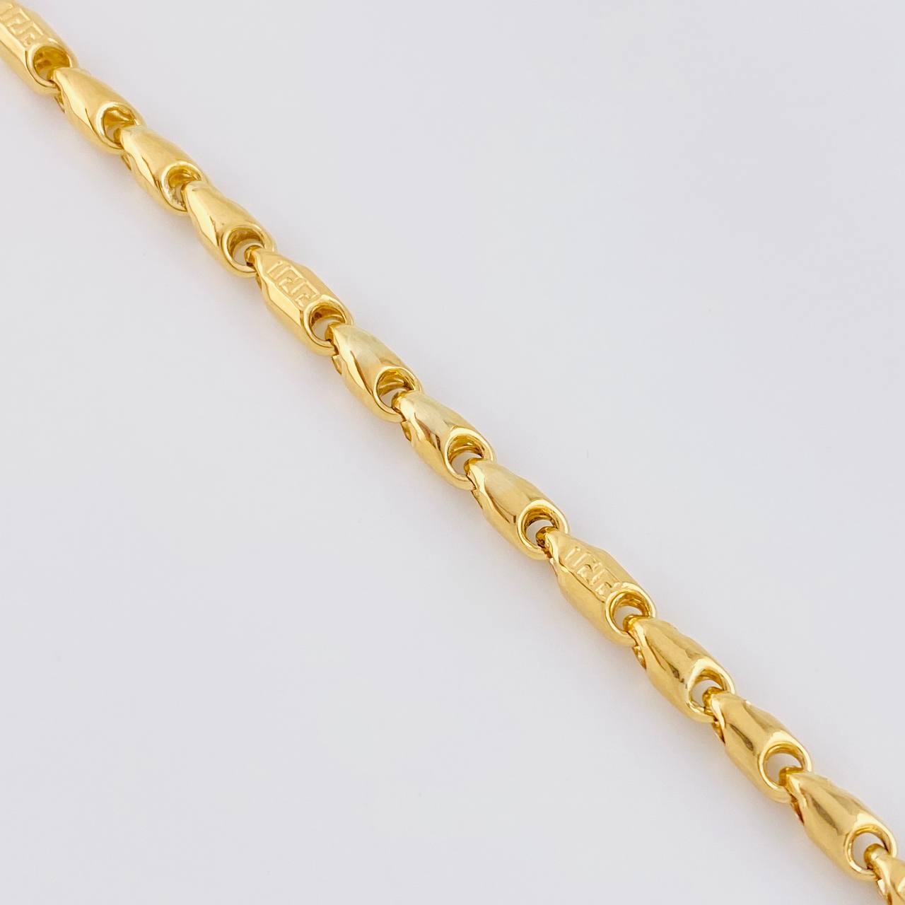 Cadena Rustica Intercalada Tribal 14.2g / 20 in / 4.1mm Oro Amarillo 18K