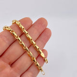 Cadena Rustica Intercalada Tribal 14.2g / 20 in / 4.1mm Oro Amarillo 18K