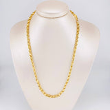 Cadena Rustica Intercalada Tribal 14.25g / 20 in / 4.2mm Oro Amarillo 18K