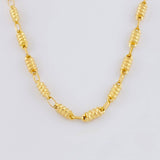 Cadena Rustica Barril Rayado 7.05g / 20 in / 3.2mm Oro Amarillo 18K