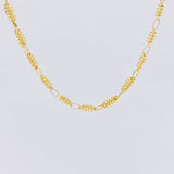 Cadena Rustica Barril Rayado 7.4g / 20 in / 3.2mm Oro Amarillo 18K