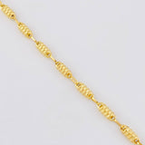 Cadena Rustica Barril Rayado 7.4g / 20 in / 3.2mm Oro Amarillo 18K