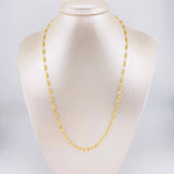 Cadena Rustica Barril Rayado 7.4g / 20 in / 3.2mm Oro Amarillo 18K