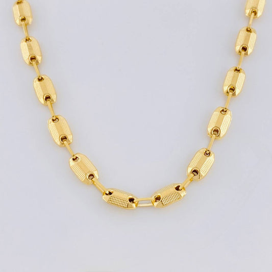 Cadena Rustica Punteada 9.2g / 20 in / 4.3mm Oro Amarillo 18K