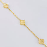 Cadena Militar Trebol Diamantado 8.9g / 16 in / 1.9mm Oro Amarillo 18K
