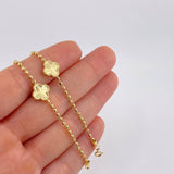 Cadena Militar Trebol Diamantado 8.75g / 16 in / 1.9mm Oro Amarillo 18K
