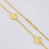 Cadena Militar Trebol Diamantado 8.9g / 16 in / 1.9mm Oro Amarillo 18K
