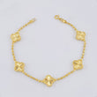 Pulso Militar Trebol Diamantado 4.95g / 7 1/4 in / 1.9mm Oro Amarillo 18K