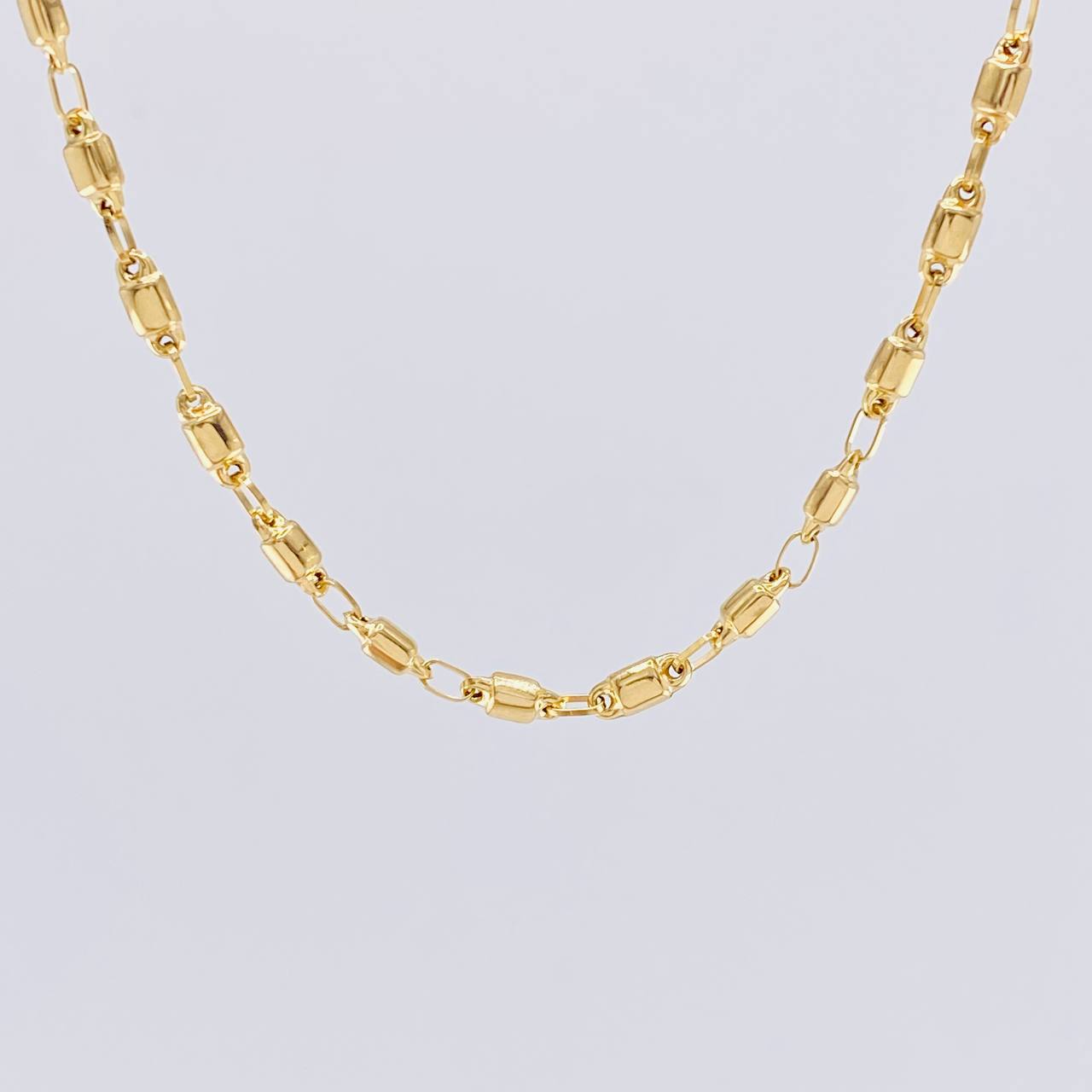 Cadena Rustica Barril 7.3g / 20 in / 3.2mm Oro Amarillo 18K