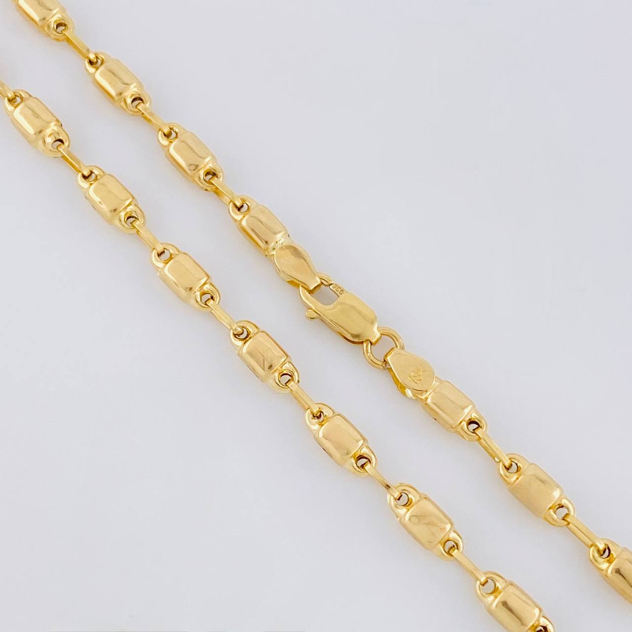 Cadena Rustica Barril 7.3g / 20 in / 3.2mm Oro Amarillo 18K