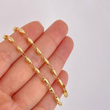 Cadena Rustica Barril 7.3g / 20 in / 3.2mm Oro Amarillo 18K