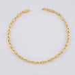 Tobillera Rustico Barril Diamantado 7.45g / 10 3/4 in / 3.2mm Oro Amarillo 18K