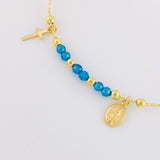 Pulso Aro Diamantado Virgen Milagrosa 3.35g / 7 in / 0.9mm Oro Amarillo 18K