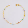 Pulso Modulable Aro Seguido Chispas Arcoiris 1.1g / 6 1/4 in - 5 3/4 in / 1.3mm Oro Amarillo 18K